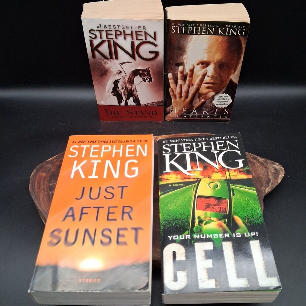 Stephen King Paperback Book Lot 4 The Stand Cell Just After Sunset Hearts